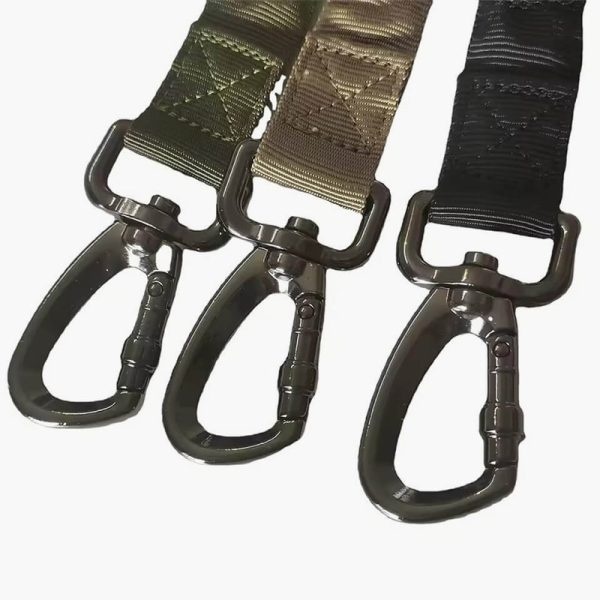Dog Seat Belt 1-to-2 Extend Rope 54-90CM Elasticity Pet Safety Nylon Dog Leash with Car Seat Buckle Dog Accessories Olive Khaki - Image 3
