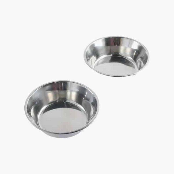 Pet Supplies Large Capacity Dog Bowl Non-rust Stainless Steel Cat Water Feeder Bowls Silver Pet Food Container Kitten - Image 3